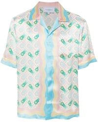 Casablanca - Ping Pong Zijden Overhemd - Lyst