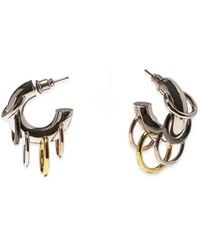 Panconesi - Pierced Crystal Hoop Earrings - Lyst