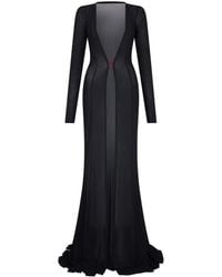 Let's Swim - Logo-Shark Mesh Maxi Dress - Lyst