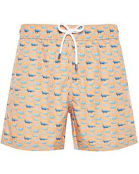 Fedeli - Animal-Print Beach Shorts - Lyst