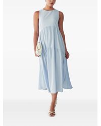 ST MRLO - Crew-Neck Sleeveless Midi Dress - Lyst