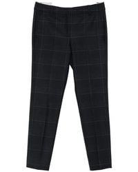 Marella - Check-Pattern Slim-Fit Trousers - Lyst
