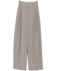 Mugler - Pleated Wide-Leg Trousers - Lyst
