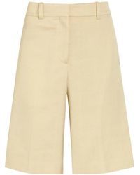 Another Tomorrow - Belt-Loop Tailored Shorts - Lyst