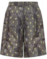 Ganni - Printed Shorts - Lyst