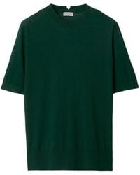 Burberry - Drop-Shoulder Wool Knitted Top - Lyst