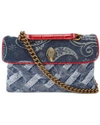 Kurt Geiger - Kesington Woven Denim Shoulder Bag - Lyst