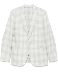Eleventy - Geruite Blazer - Lyst