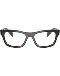Prada - Rectangle-Frame Glasses - Lyst