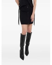 Silvian Heach - Button-Fastening Ribbed Mini Skirt - Lyst