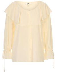 Chloé - Ruffled Lace-Trim Blouse - Lyst