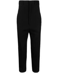 Rick Owens - High-waisted Pressed-crease Tapered-leg Trousers - Lyst
