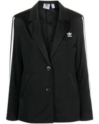 adidas - Logo-Embroidered Striped Blazer - Lyst