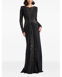 Tadashi Shoji Fatiha Floral-Lace Dress in Blue | Lyst