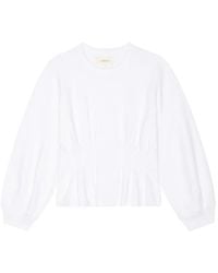 The Great - Slouchy Pleated Sweatshirt - Lyst