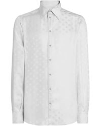 Dolce & Gabbana - Martini Satijnen Overhemd Met Monogram-Jacquard - Lyst