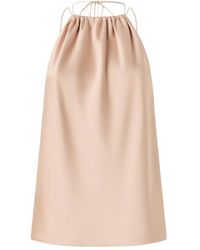 Pinko - Carota Gathered-Neckline Sleeveless Blouse - Lyst