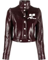 Courreges - Cropped-Jacke mit Logo-Patch - Lyst