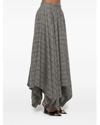 ANOUKI - Checkered Asymmetric Skirt - Lyst