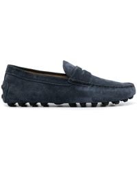 Tod's - Smooth Black Suede Loafers - Lyst