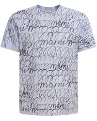 Marni - Graphic-Print Cotton T-Shirt - Lyst
