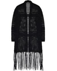 Laneus - Oversize Open-Knit Cardigan - Lyst