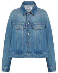 Loewe - ラグランスリーブ デニムジャケット - Lyst