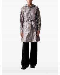 Rains - Curve Belted Hooded Jacket - Lyst