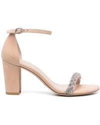 Stuart Weitzman - Nudistcurve 80Mm Embellished Sandals - Lyst