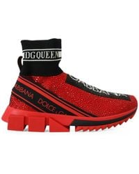 Dolce & Gabbana - Crystal-Embellished Sorrento Sneakers - Lyst