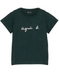 agnès b. - Logo-Print T-Shirt - Lyst