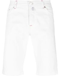 Kiton - Jeans-Shorts mit Logo-Patch - Lyst