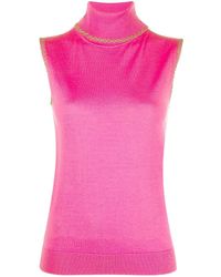 PS by Paul Smith Wool Roll-neck Sleeveless Jumper - Pink