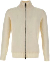 Kangra - Ribbed Zip-Front Cardigan - Lyst