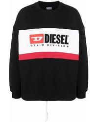 DIESEL - Logo-Print Crew Neck Sweatshirt - Lyst