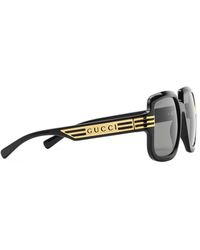 Gucci Sonnenbrille mit Logo - Braun