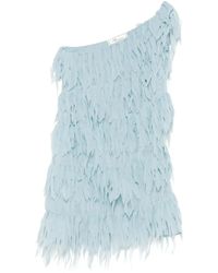 Blumarine - Fringed Mini Dress - Lyst