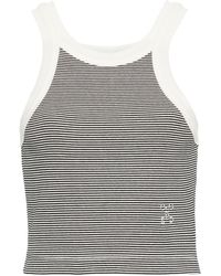 Closed - Logo-embroidered Striped Tank Top - Lyst