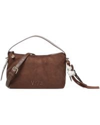 V73 - Danielle Logo-Embroidered Fringe-Charm Shoulder Bag - Lyst
