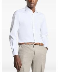 Fay - Logo-Embroidered Button-Down Shirt - Lyst