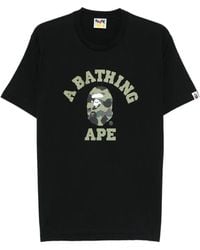 A Bathing Ape - Camo College T-Shirt - Lyst