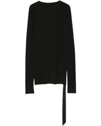 Rick Owens - Top con detalle de lazo y manga larga - Lyst