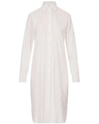 Jil Sander - Pleated-Collar Shirt Dress - Lyst
