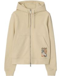 Burberry - Cotton Hoodie - Lyst