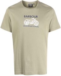 Barbour - T-Shirt mit Logo-Print - Lyst