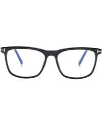 Tom Ford - T-Logo Rectangle-Frame Glasses - Lyst