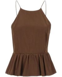THE GARMENT - Cata Peplum Top Met Halternek - Lyst