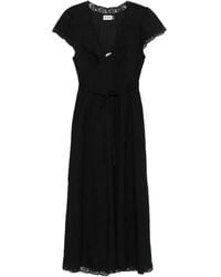 RIXO London - Vestido midi con ribete de encaje - Lyst