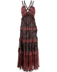 Ulla Johnson - Agathe Ruffle Tie Silk Gown - Lyst