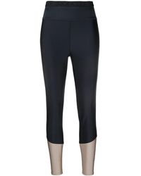 Moncler Legging à logo imprimé - Bleu